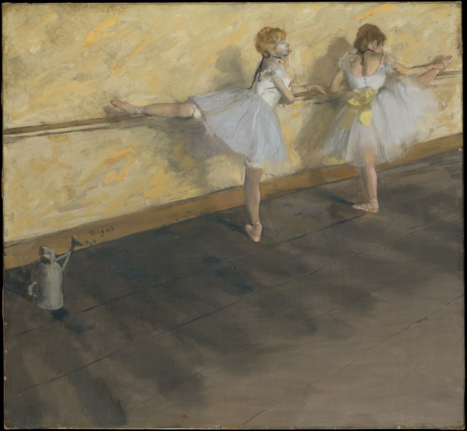 Edgar Degas, Dancers Practicing at the Barre, 1877