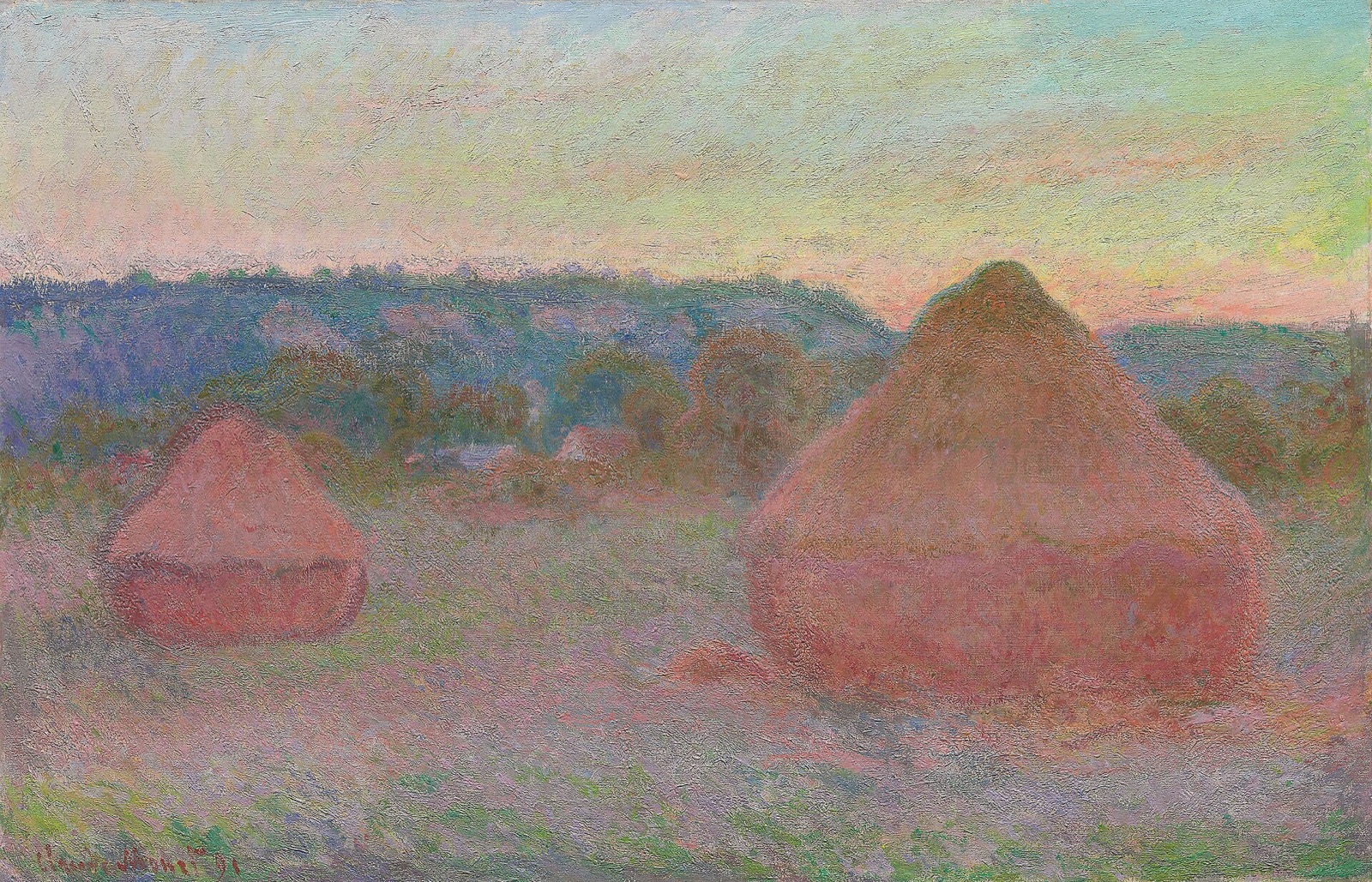 Claude Monet, Stacks of Wheat (End of Day, Autumn), 1890–91
